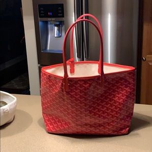Red Goyard St.Luis tote